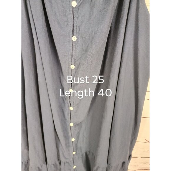 Universal Thread 2X Navy Blue Button-Front Dress With Ruffle Straps - Picture 6 of 7